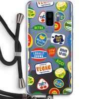 Fruitsticker: Samsung Galaxy S9 Plus Transparant Hoesje met koord