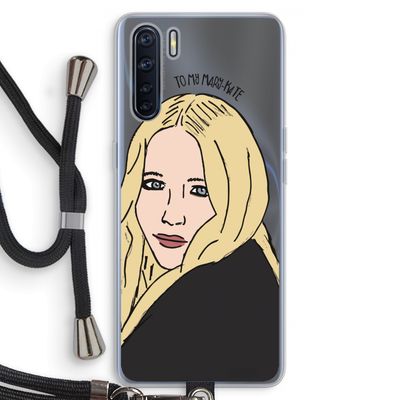 Mary Kate: Oppo A91 Transparant Hoesje met koord
