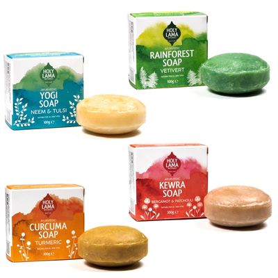 Holy Lama Naturals Ayurvedische Zeep (Set van 4)
