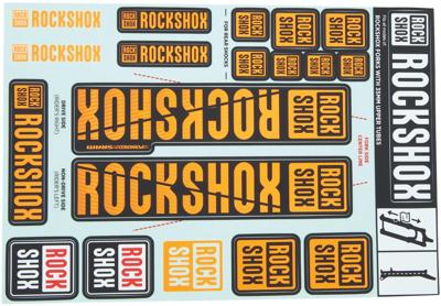 ROCKSHOX decor set decal set orange
