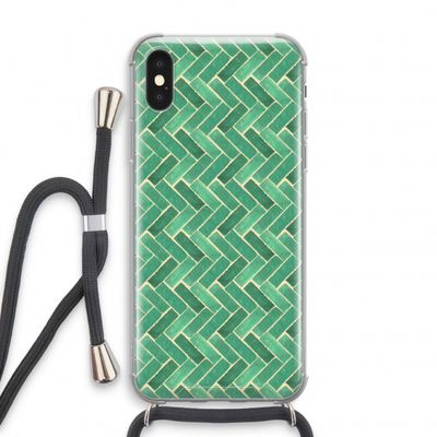 Moroccan tiles 2: iPhone X Transparant Hoesje met koord