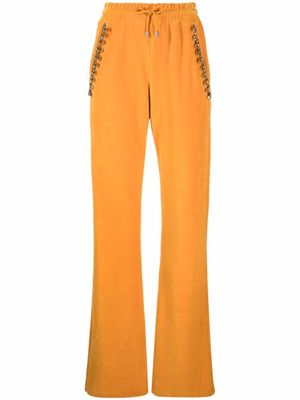 Philipp Plein pantalon de jogging en velours - Jaune