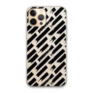 Zwarte vegen: iPhone 13 Pro Max Transparant Hoesje