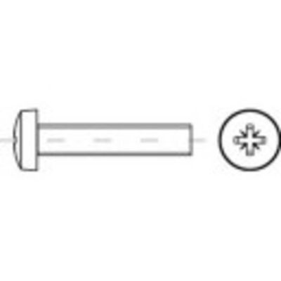 TOOLCRAFT TO-5375271 Lenskopschroeven M3 6 mm Kruiskop Pozidriv RVS A2 1000 stuk(s)
