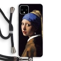 The Pearl Earring: Pixel 4 XL Transparant Hoesje met koord
