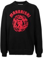 Maharishi sweat à logo imprimé - Noir