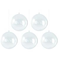 DIY kerstballen - 30x st - transparant - D12 cm - Hobby - knutselen