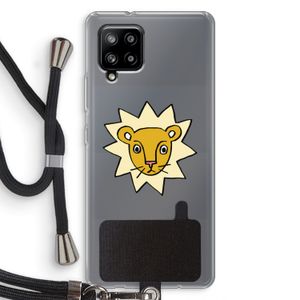 Kleine leeuw: Samsung Galaxy A42 5G Transparant Hoesje met koord