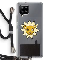 Kleine leeuw: Samsung Galaxy A42 5G Transparant Hoesje met koord