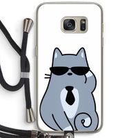 Cool cat: Samsung Galaxy S7 Transparant Hoesje met koord