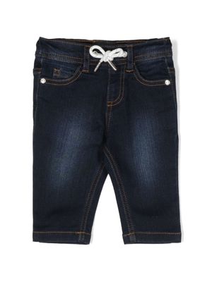 John Richmond Junior jean à logo brodé - Bleu