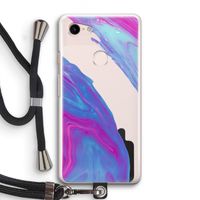 Zweverige regenboog: Pixel 3 Transparant Hoesje met koord
