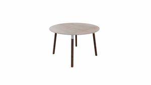 Tafel 9311 rond - 80 cm. - Alu - Eiken Robson - Beuken wenge