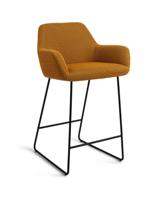 Jesper Home Barkruk 'Hiroo' Slide Black, kleur Groovy Garam (zithoogte 67cm)