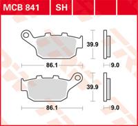 TRW Remblokken, en remschoenen voor de moto, MCB841SH Sinter street