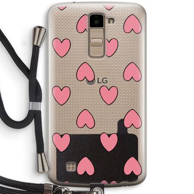 Ondersteboven verliefd: LG K10 (2016) Transparant Hoesje met koord