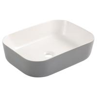 Differnz Zena waskom keramiek | grijs/wit | 48 x 37.5 x 12.5 cm