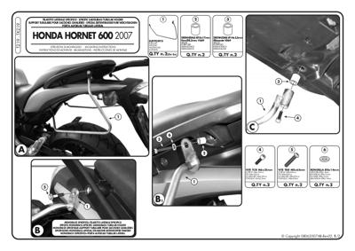 GIVI T Zijtasbeugels, Motorspecifieke bagage, T219