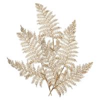 Kunstplant tak varen - 3x - goud - 80 x 30 cm - kunststof - metallic glans - decoratie
