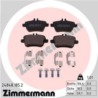 Remblokkenset, schijfrem ZIMMERMANN, u.a. für Mercedes-Benz