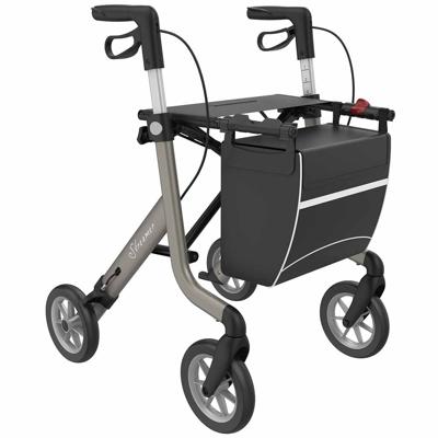 Rollator Streamer lichtgewicht (6,2 kg) | "Lengte persoon: Medium (extra laag) 135 - 164 cm","Kies uw kleur: Champagne" | Rehasense
