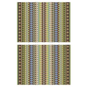 10x stuks Ibiza stijl placemats van vinyl 40 x 30 cm groen