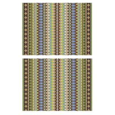 10x stuks Ibiza stijl placemats van vinyl 40 x 30 cm groen