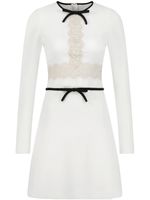 Giambattista Valli lace-panel crepe dress - Blanc