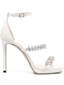 Jimmy Choo sandales Bing 105 mm ornées de cristaux - Blanc