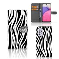 Samsung Galaxy A33 5G | Telefoonhoesje | Met pasjeshouder | Zebra