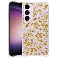 Samsung Galaxy S24 Plus Case Gouden Bloemen - thumbnail