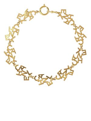 CHANEL Pre-Owned collier à logo lettre (années 1980) - Or