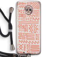 Marrakech Pink: Motorola Moto G6 Transparant Hoesje met koord