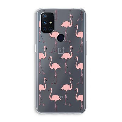 Anything Flamingoes: OnePlus Nord N10 5G Transparant Hoesje