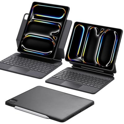 iPad Pro 13" (2024) Rebound Magnetische Tastatur Hülle 360 - DE Layout-Schwarz