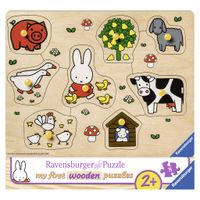 Ravensburger Houten Puzzel Nijntje op de Boerderij 8 Stukjes - thumbnail