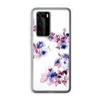 Waterverf bloemen: Huawei P40 Pro Transparant Hoesje Waterverf bloemen: Huawei P40 Pro Transparant Hoesje