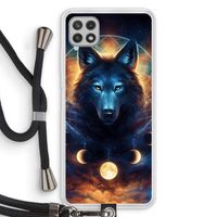 Wolf Dreamcatcher: Samsung Galaxy A22 4G Transparant Hoesje met koord
