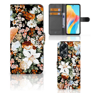 Hoesje voor OPPO A58 4G Dark Flowers