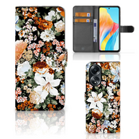 Hoesje voor OPPO A58 4G Dark Flowers - thumbnail