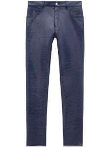 Courrèges pantalon skinny à effet de brillance - Bleu