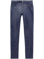 Courrèges pantalon slim à fini enduit - Bleu