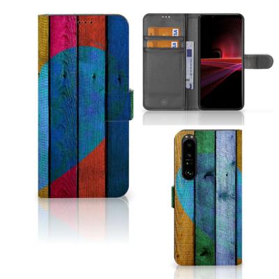 Sony Xperia 1 III | Book Style Case | Wood Heart - Cadeau voor je Vriend