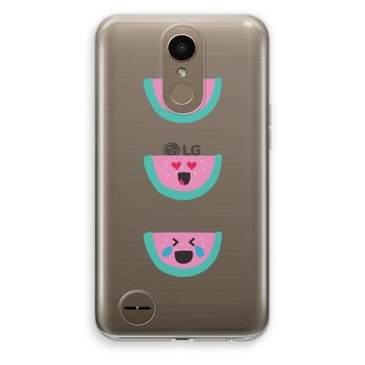 Smiley watermeloen: LG K10 (2017) Transparant Hoesje