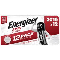 Energizer Knoopcel CR2016 3 V 12 stuk(s) 90 mAh Lithium - thumbnail