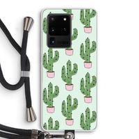 Cactus Lover: Samsung Galaxy S20 Ultra Transparant Hoesje met koord