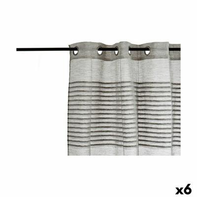 Gordijn Strepen Donker grijs 6 Stuks (140 x 0,1 x 260 cm)