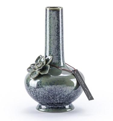 Brigitte Vaas 15x15x25cm blauw groen