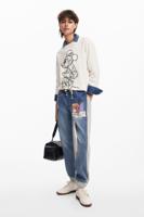 Cropped denim joggerbroek Desigual - BLUE - L - thumbnail