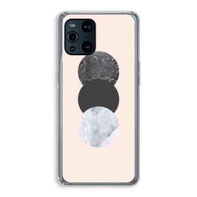 Marmeren cirkels: Oppo Find X3 Transparant Hoesje